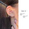 Pendientes de estrella de cinco puntas con circonitas y diseño de nicho para mujer, pequeños, con personalidad, sencillos, para uso diario, combinables y elegantes.
