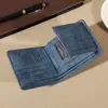 Billetera Nueva para Hombre 2025 Billetera Corta para Hombre Ranuras Múltiples para Tarjetas Color Puro Moda de Gama Alta Billetera Caliente