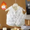 Chaleco Infantil Otoño e Invierno Nuevo Niños y Niñas Floral Bebé Chaleco Térmico Engrosado Ropa Interior y Exterior Top Chaqueta sin Mangas