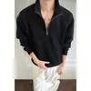 Sudadera Retro Americana de Media Cremallera y Cuello Alto para Hombre, Nueva Colección Primavera 2026, Tejido Pesado, Corte Holgado, Chaqueta Superior para Pareja para Hombres