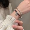 Pulsera de seguridad con piedra de ámbar vintage para mujer, pulsera de cuentas exquisita de nicho de lujo ligero, nuevo estilo chino para parejas y amigas