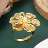 Nuevo Anillo para Servilleta de Flor Hueca de Metal Galvanizado Creativo Soporte Dorado para Servilletas Decoración de Vajilla de Hotel Restaurante