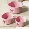 Bonito Cuenco de Frutas de Nuevo Estilo, Exquisito Diseño de Estrella Dopamina, Cesta Doble con Drenaje para Uso Doméstico, Lavabo para Verduras para Sala de Estar y Cocina