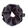Estilo coreano encaje retro floral exquisito temperamento borde bloqueado tela de intestino grueso goma para el pelo moño coleta suave cuerda para el pelo de la cabeza
