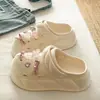 Adelgazantes y Aumentadores de Altura Venta Caliente de Verano Punta Cerrada Eva Moño Rosa Suela Gruesa Ligeros Resistentes al Desgaste Zuecos