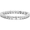 Pulsera de cuentas de turquesa blanca de 6 mm de venta caliente europea y americana, pulsera de letras para pareja para hombre, joyería de estación independiente transfronteriza