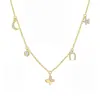 Collar de plata de ley S925 con forma de pétalo de circonio estilo francés para mujer, cadena de borlas, cadena de clavícula ligera de lujo, estilo europeo y americano, combina con todo.