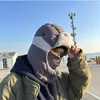 Gorro Lei Feng Gorro de Invierno para Hombre Protección Auditiva de Invierno para Hombre Cortavientos Gorro de Algodón del Noreste Máscara para el Frío Cubierta para la Cabeza de Batería para Ciclismo