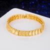 Pulsera bañada en oro de venta caliente 1:1 pulsera de hierba de la suerte con forma de concha para mujer, pulsera brazalete chapada en oro de Vietnam para mujer
