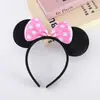 Faixa de Cabeça do Mickey Mais Vendida no Exterior Desenho Animado Laço Fofo Faixa de Cabeça da Minnie Festa de Feriado Infantil Faixa de Cabeça Simples para Meninas
