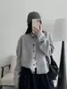 SunYou elegante tejido de punto, suave pero bien formado, chaqueta cárdigan corta y cómoda de lana para otoño e invierno