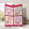 Manta de Franela de Dibujos Animados Transfronteriza para Niños Sanrio Manta Impresa Digitalmente Manta para las Cuatro Estaciones Manta para Aire Acondicionado Manta para Hora del Almuerzo