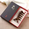 Peine de Masaje de Sándalo Natural, Peine de Masaje de Delfín Portátil Multifuncional de Cinco Dientes, Peine Multifuncional de Madera Maciza para Mujeres