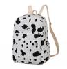 Mochila estilo Harajuku feminina ins super popular padrão de vaca de leite bolsa de lona de menina fofa estilo coreano ulzzang mochila de menina macia