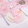 Servilleta de Gasa Plegada Transfronteriza Bali Tul Tela de Queso Decoración de Mesa Boda Fiesta Gasa Plegada en Espiral