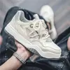 Moda de Primavera y Otoño para Hombre Nuevos Zapatos Deportivos de Nicho Zapatos Casuales para Viajes al Aire Libre Estilo Coreano de Caña Baja con Cordones Zapatos Blancos