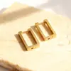 Pendientes Rectangulares Geométricos Acero Inoxidable Chapado en Oro de 18K Pendientes Elegantes Simples con Estilo Fabricantes de Pendientes Venta al Por Mayor