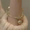 Ins~Libro Rojo Pequeño Estilo Chino Pulsera para Mejor Amiga Mujer Colgante de Campana Pulsera de Imitación Tianyu Pulsera de la Fortuna Retro Joyería