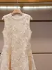 Shenzhen Nanyou Roupas Femininas de Alta Qualidade Verão Novo Estilo Francês Elegante Renda Vazada Vestido Regata para Mulheres