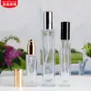 Frasco de Perfume Quadrado de Vidro Transparente de 30ml Frasco Vazio Subfrasco Spray de Perfume Alto Tampa de Alumínio com Rosca