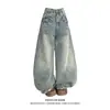 Jeans Retro Americanos de Cintura Alta Scimitar para Mujer, Estilo Primavera y Otoño, Diseño High Street, Pantalones Anchos Sueltos, Ajustados y con Caída