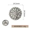 Venda Direta da Fábrica Botões Redondos Retro de Girassol com Strass de Metal Acessórios Estilo Luxo Leve Botões de Decoração para Casaco