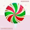 Globos de Papel de Aluminio Serie Dulces, Globos Redondos de Paleta de Caramelo con Puntos Macaron, Globos de Estrella Radiante Estampados en Oro, Venta al por Mayor Directa