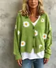 Nuevo Cárdigan de Punto con Bordado de Margarita para Mujer, Estilo Perezoso, Otoño/Invierno 2026 Europeo y Americano, Chaqueta Suéter, Transfronterizo Amazon