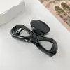 Novo Estilo Celebridade da Internet Acessórios de Cabelo Vazados com Laço Grampo de Cabelo de Ácido Acético Estampa de Leopardo Versátil Grampo de Cabelo para Parte de Trás da Cabeça 8cm Médio para Mulheres