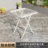 Mesa de Café Pequeña Plegable Vidrio Templado Tienda de Té de Leche Mesa Redonda Exterior Balcón Mesa y Sillas Plegables Mesa de Comedor Portátil para Ocio en Casa