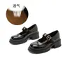 Zapatos Mary Jane de piel de oveja para mujer, nuevo estilo otoño 2026, zapatos de un solo color de corte bajo, zapatos de mujer estilo británico retro, zapatos pequeños de cuero versátiles