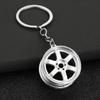 Regalo Creativo Rueda Modificada para Coche Llavero de Metal Turboalimentado Publicitario Colgante de Cadena de Eslabones para Cintura