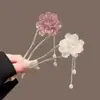 Nuevo Elegante Pasador de Pelo de Rosa Estilo Chino para Mujer, Pasador en Forma de U para la Parte Posterior de la Cabeza, Artefacto para el Pelo, Accesorios Modernos de Alta Gama para el Cabello, Estilo Chino
