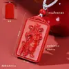 Colgante de Arena Roja de Cinabrio Crudo Natural al por Mayor con Alto Contenido del Dios de la Riqueza Guan Gong, Guan Yu y Guan Er Ye para Cadenas de Suéter