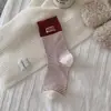 Calcetines Rojos de Buena Suerte Calcetines del Año Zodiacal para Mujer Calcetines de Media Caña Rayados con Lazo Calcetines Rojos Grandes Calcetines de Año Nuevo Calcetines de Algodón Peinado Sin Costuras