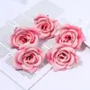 Cabezas de flores artificiales de tono rosa de 3-10 cm, materiales DIY para pasadores de pelo, accesorios para el cabello Hanfu, arreglos florales para bodas y decoración de escenas.