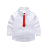 Camisas Blancas para Niños, Camisas Blancas para Niños, Uniformes Escolares Blancos, Ropa de Presentación, Camisas Blancas para Niños Tallas Mediana y Grande, Mangas Largas para Primavera y Otoño
