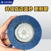 Disco de Pulido de Arena Azul de Borde Recto Cubierta de Hierro Completa de Ji Ran Disco de Pulido de Metal Acero Inoxidable Rueda de Tela Abrasiva para Amoladora Angular