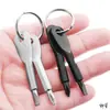 Destornillador llave Mini hebilla colgante llavero de acero fundido cuchillo funcional abridor de botellas herramienta de reparación multifuncional tornillo