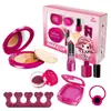 Brinquedos Autênticos Infantis para Meninas Transfronteiriços com Imposto Incluído, Brinquedos de Maquiagem para Brincar de Faz de Conta, Conjuntos de Maquiagem, Decorações