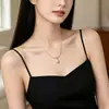 Nuevo Collar de Perlas Nudoso Estilo Francés para Mujer, Ofreciendo Diseño de Nicho, Lujo Ligero, Cadena Versátil para Clavícula, Collar Listo para Usar