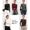 Nueva Camisa Henley de Otoño e Invierno para Mujer, Seda Calefactora, Canalé, Forro Polar, Leyou, Cálida, Cepillada, Alta Elasticidad, Camiseta Básica Casual
