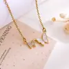 Collar Venta Caliente Transfronteriza Mariposa Zirconia Microincrustada Accesorios de Collar para Mujer Cadena de Clavícula Simple Nicho Gama Alta Accesorios para Mujer