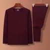 Conjunto Térmico de Ropa Interior para Hombre K Otoño Manga Larga Delgada Ropa Interior Térmica para Hombres en Otoño e Invierno