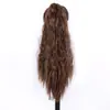 Venta al por mayor de fábrica peluca para mujer coleta pinza caliente de maíz coleta alta peluca de pelo largo rizado esponjoso pelo largo coleta transfronteriza