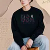 Sudadera de cuello redondo transfronteriza con estampado de EE. UU. Amazon Wish Venta al por mayor Producto de Temu Borgoña
