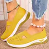 Zapatos de Otoño Transpirables de Suela Suave para Madres de Mediana Edad y Mayores, Zapatos Casuales de Mujer Transfronterizos, Zapatos de Tela para Mujer Versátiles Slip-On
