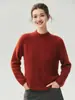 75 Cashmere + 25 Seda Malha Feminina Textura Macia Elegante Versátil Suéter Tricô Waffle Top