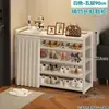 Zapatero para uso doméstico, multicapa, resistente y duradero, con un diseño simple, a prueba de polvo y con una cubierta para privacidad, ideal para uso en interiores y adecuado para apartamentos de alquiler
