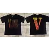 Camiseta de Verano Clásica de Manga Corta para Hombre Vlone Fog Mosaico Estampado Reflectante Marca de Moda V Grande Ajuste Holgado